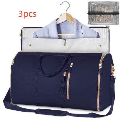 Large Capacity Travel Duffle Bag Women's Handbag Folding Suit Bag Waterproof Clothes Totes Set28