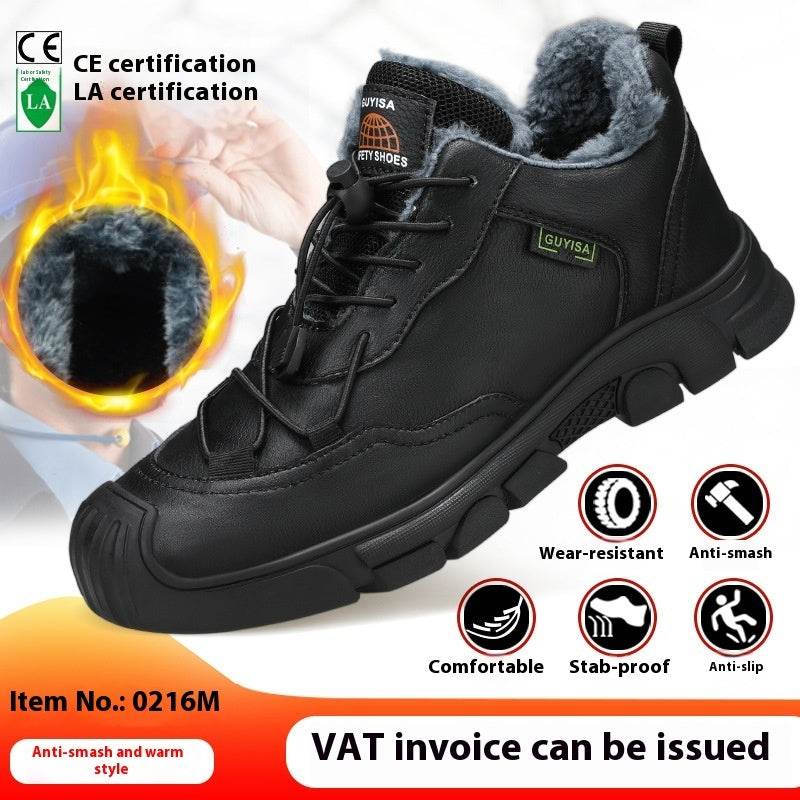 Steel Toe Shoes With Soft Soles Anti-smash And Anti-puncture LB0216M winter model