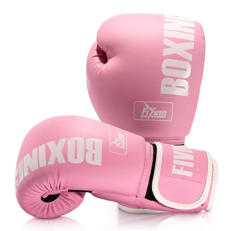 Professional Women's Boxing Glove Sanda Fight Fighting Morandi Boxing Gloves Training Gloves Pink