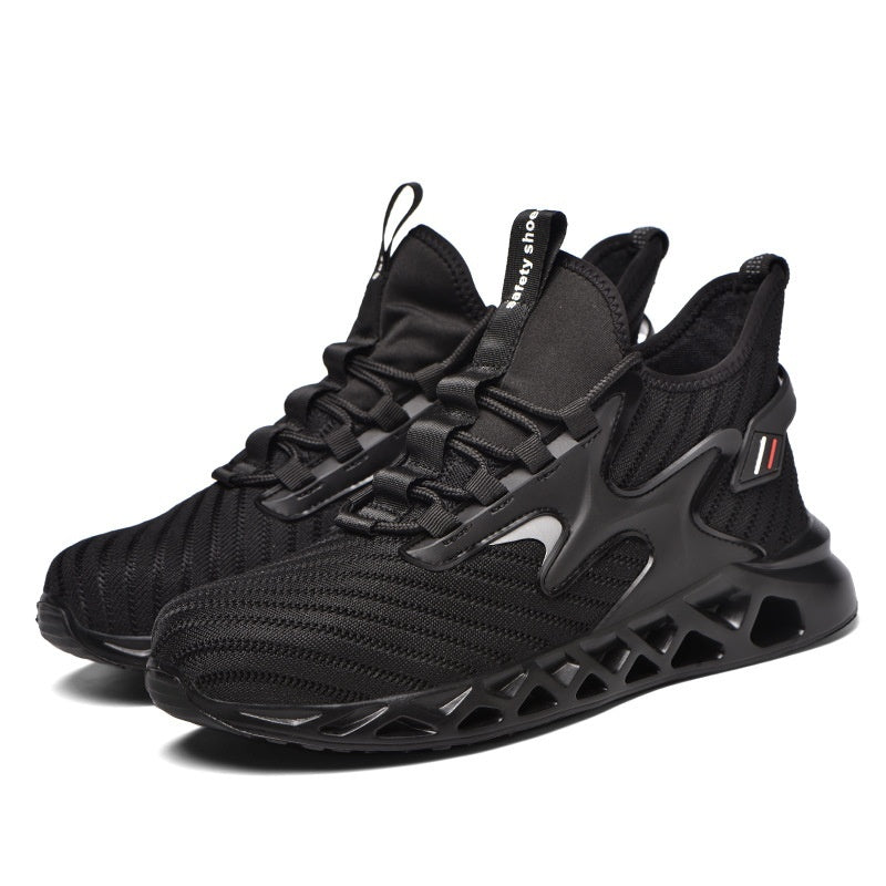 Anti Smashing And Anti Piercing Steel Toe Safety Shoes Black