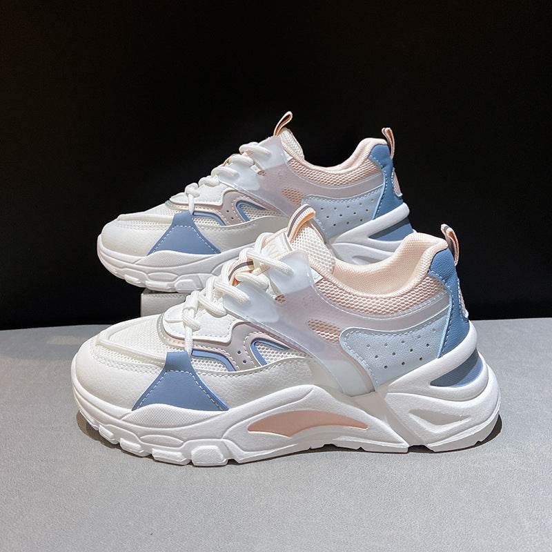 New Breathable Student Running Sneakers Pink blue