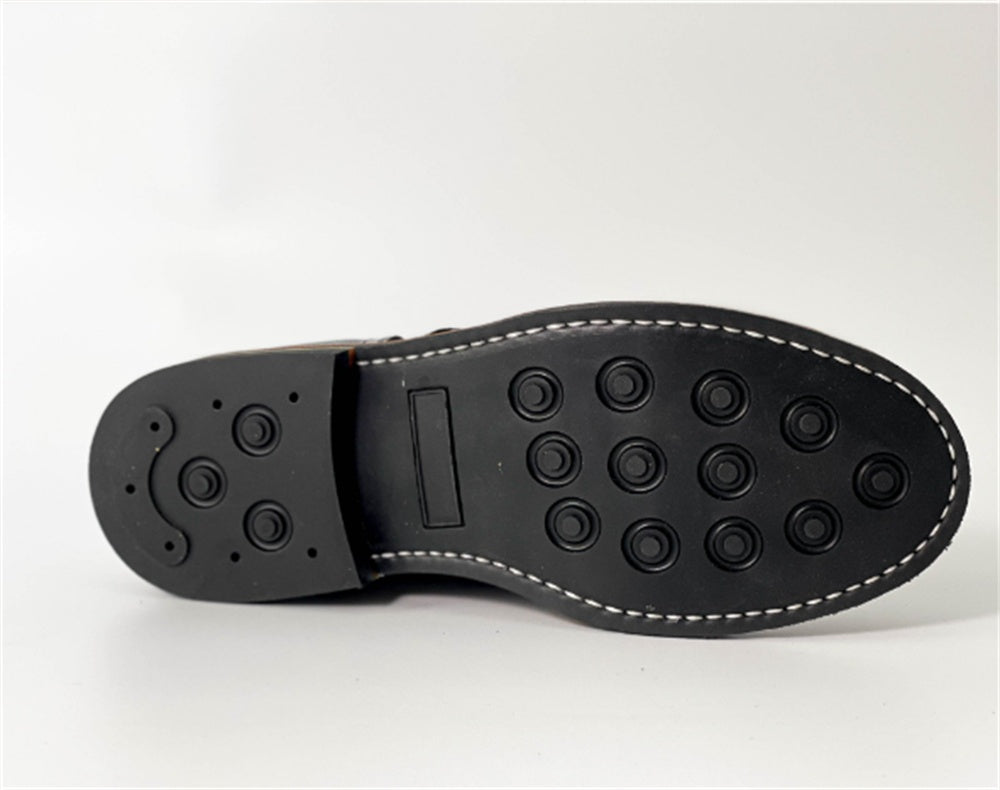 Retro Men's Boots Goodyear Craft Hand-made Toe Layer Fog Wax Cowhide Toe Boots