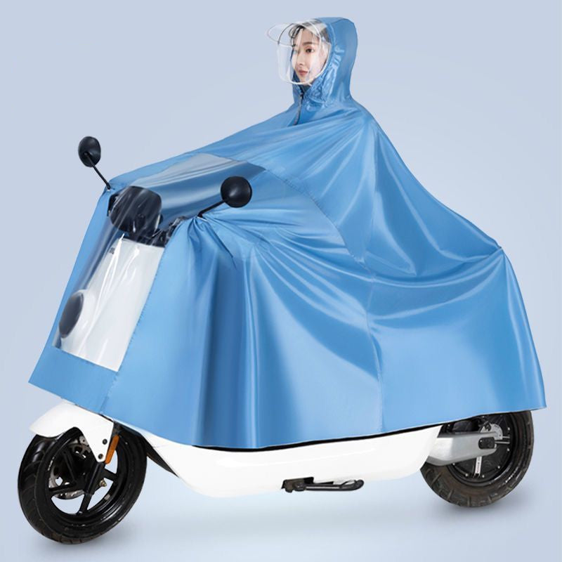 Window Raincoat Women's Rainstorm Poncho Blue