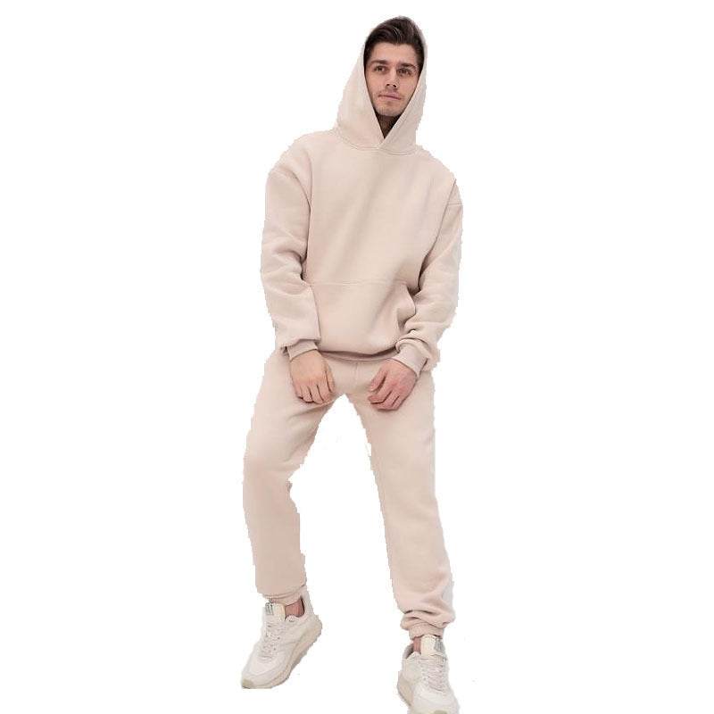 Hoodie Suit Sweater Two-piece Set Khaki