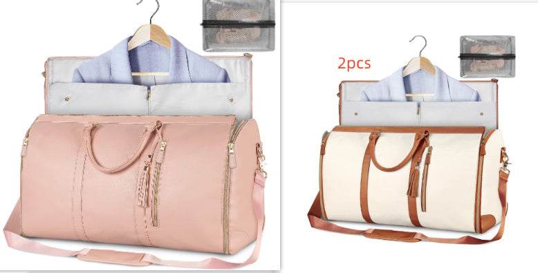 Large Capacity Travel Duffle Bag Women's Handbag Folding Suit Bag Waterproof Clothes Totes Set21