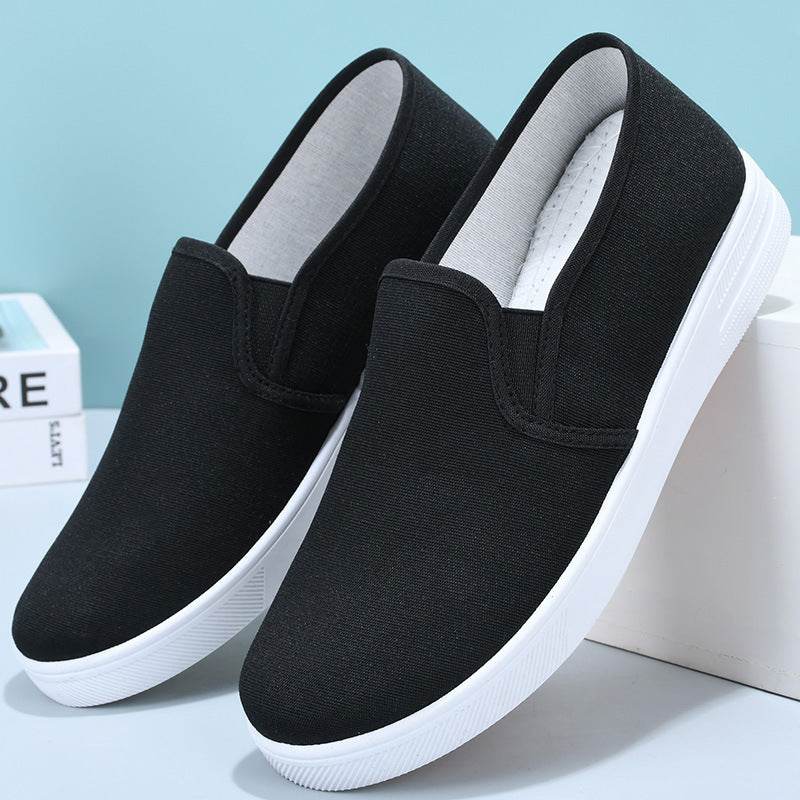 White Work Nurse Shoes Slip-on Non-slip Wear-resistant Black