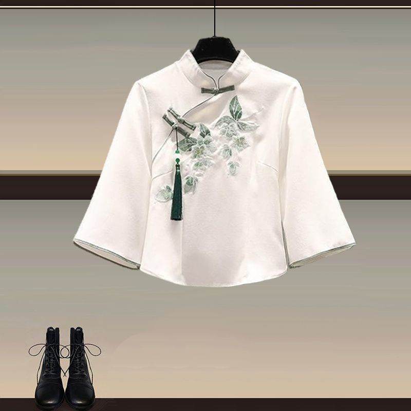 New Chinese Style Wear A Set Of Plus Size Hanfu Horse-face Skirt Two-piece Suit