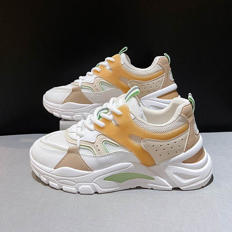 New Breathable Student Running Sneakers Khaki