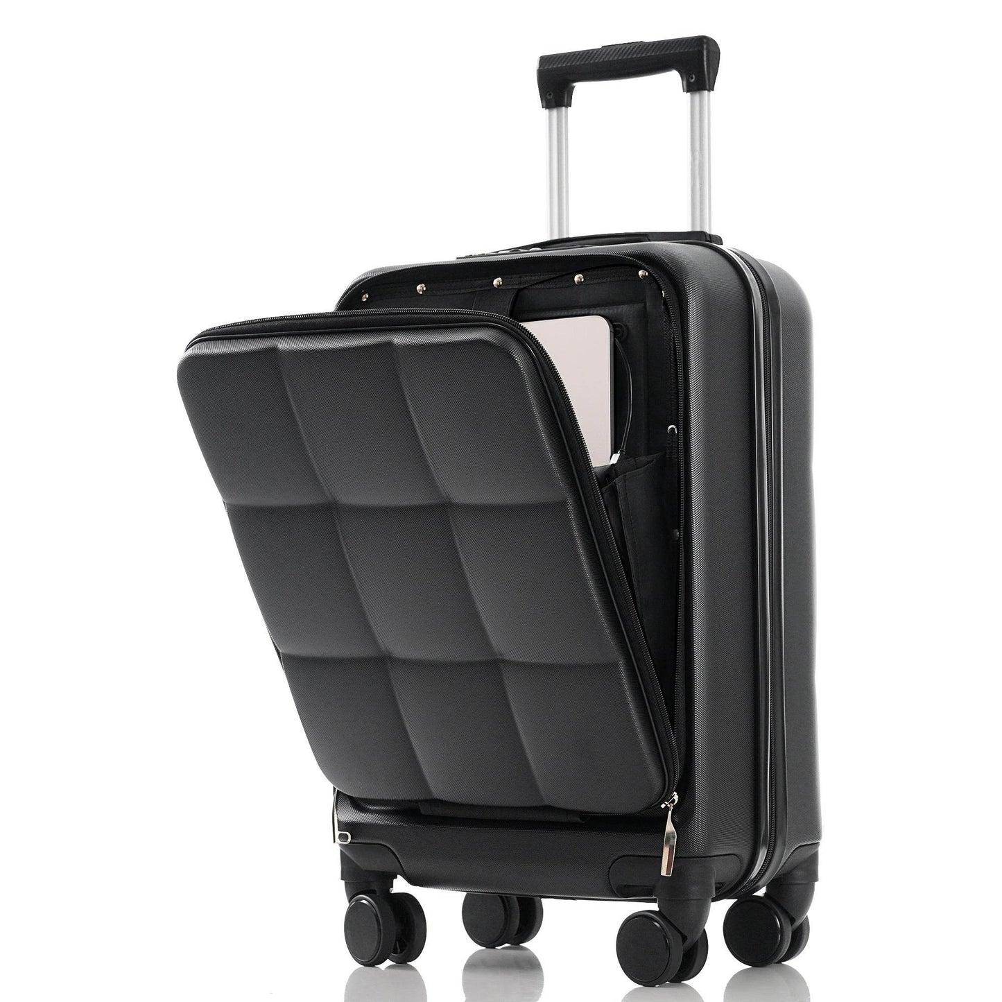 ABS Hard-shell Suitcase With Spinner Wheels, Cup Holders
