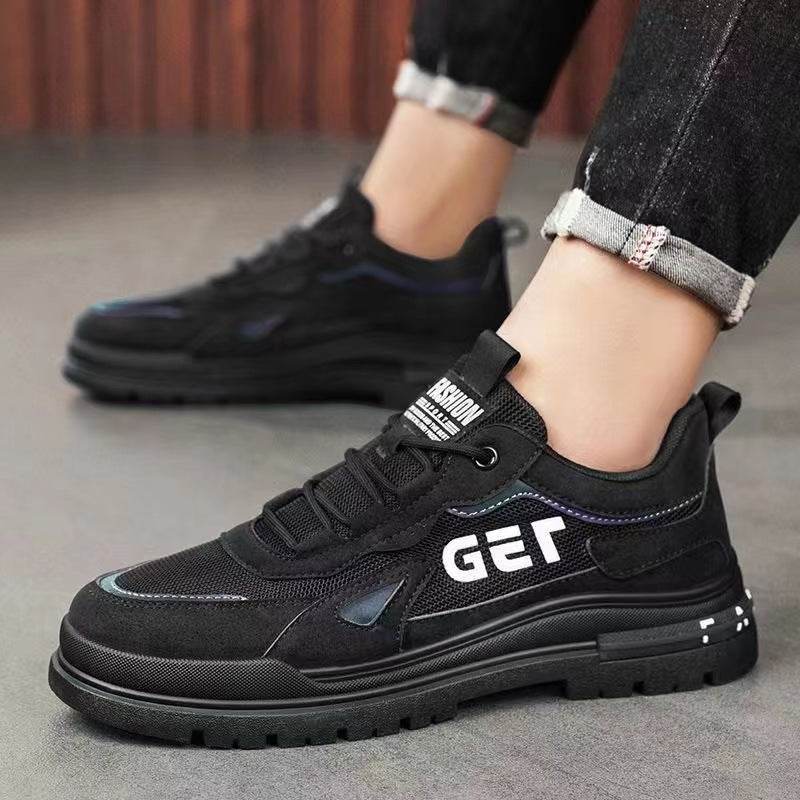 Soft Bottom Men's New Breathable Labor Protection Shoes Black