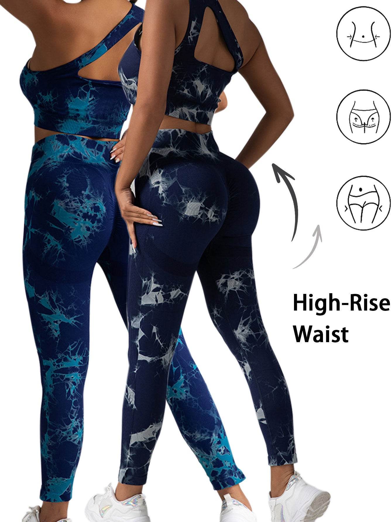 2pack Tie-dye Yoga Pants Seamless Yoga Pants - La Gaelliance DG ESsence