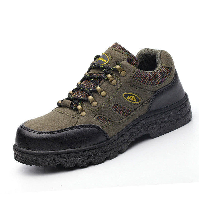 Men's Safety Shoes, Anti-odor, Lightweight Steel Toe Cap, Anti-smashing ArmyGreen