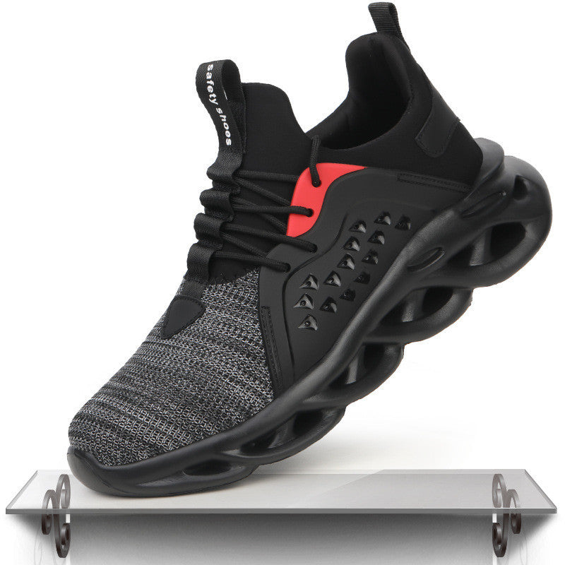 Safety Shoes, Anti-smashing, Anti-stab, Summer Breathable Safety Shoes, Light Grey