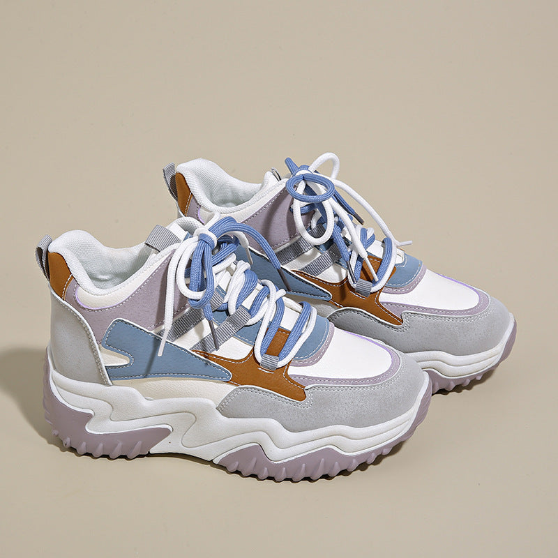 New Breathable High Top Sneakers Children Z310 Purple