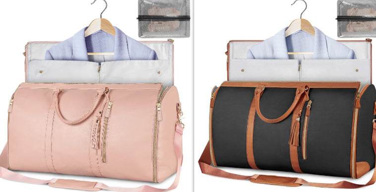 Large Capacity Travel Duffle Bag Women's Handbag Folding Suit Bag Waterproof Clothes Totes Set2