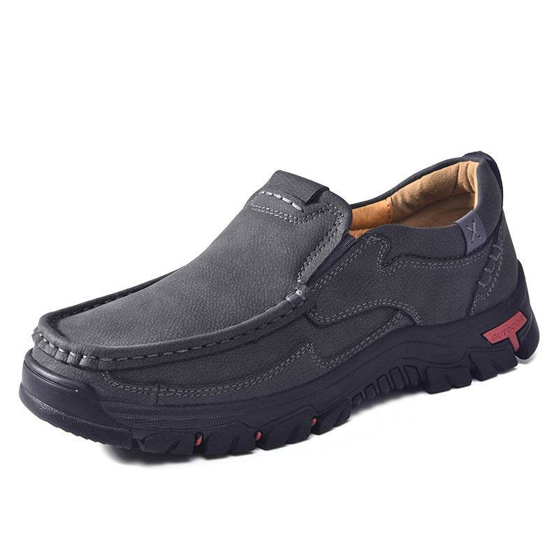 Men's Plus Size Casual Loafers Non-slip Breathable Latex Insole Gray