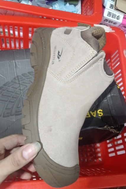 Slip-on Steel Toe Cap Safety Shoes Attack Shield And Anti-stab 918Sand