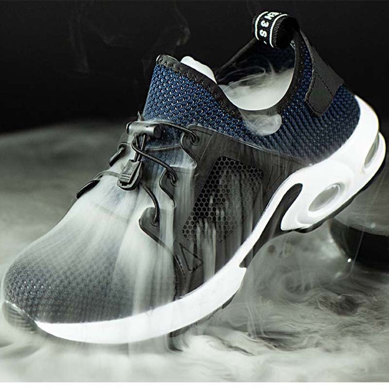Four Seasons Fly Weaving Breathable Anti-static Safety Shoes