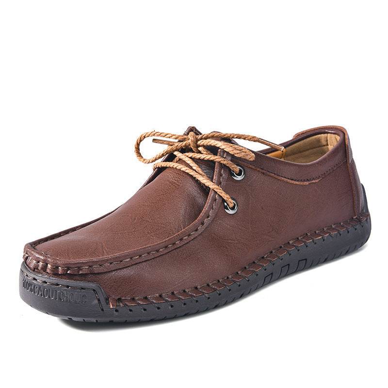 Seasons Hand-stitched Men's Shoes Lace-up Dark Brown